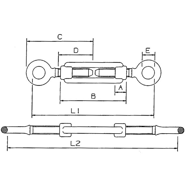 Tendeur Galva 2 Boucles 14 MM référence fournisseur 1865664